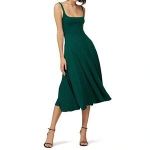 NEW Reformation Jeans LARGE Emerald Green Rou Midi A-Line Tank Dress $98 USA